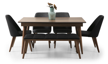 مجموعة طاولة الطعام من المكسرات MNZ-Nora - Cadde Yıldız