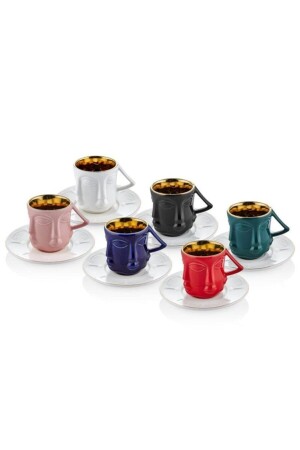 MNZ-Nordic Face 6-piece كوب قهوة ملونة مجموعة 1KS-21A - LAMEDORE