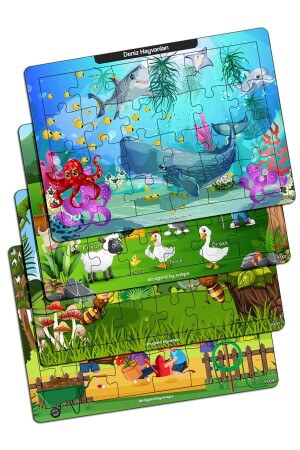 MNZ-Notpa 24 قطعة تعليمي وتدريبي الخشب اللغز الملون للأطفال مجموعة من 4 1 - Kututr