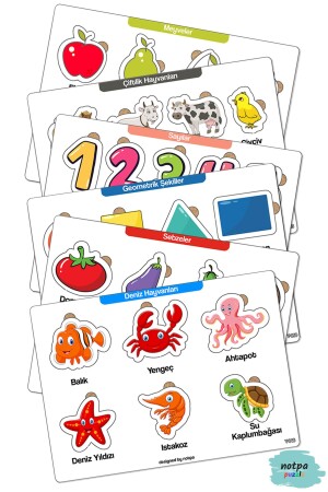 MNZ-NOTPA الخشب التركي 6 قطع ميغا اللغز مجموعة التعليمية والتعليمية الخشب اللغز الملون للأطفال - Kututr