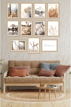 MNZ-Notpa مزين MDF 11 قطعة 3 mm إطار عرض لوحة مجموعة للفراش والغرفة الحصاد والحقل - Kututr