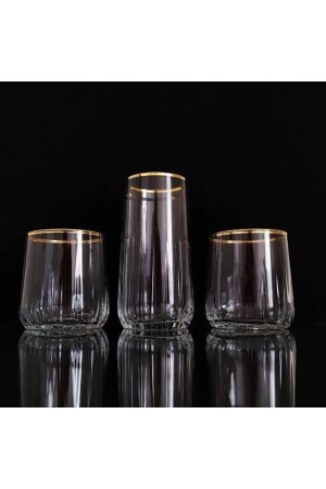 MNZ-Nova 18 طلاء مجموعة المياه المزخرفة Nova18Gold - Paşabahçe