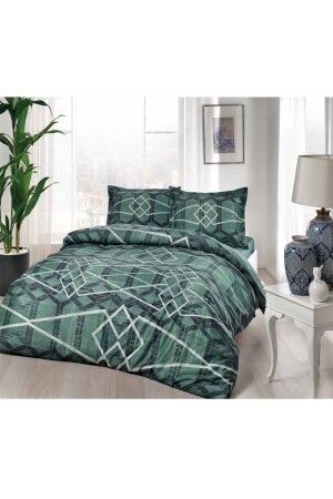 MNZ-Nova Green مضاعفة القطن الساتين غطاء غطاء مجموعة 60264692 - Taç