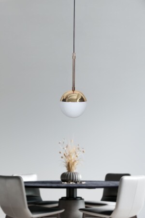 MNZ-Nova واحد الذهب الأسود المعدن الجسم الزجاج الأبيض تصميم فخمة مصباح معلق شمعة LZRNSRKT36 - Luzarana