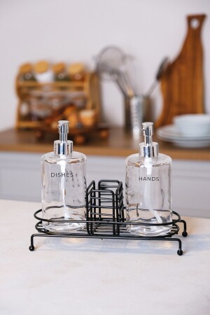 MNZ-Nova Stand 2 مُزدوج صابون سائل أسود - Fh Finehome