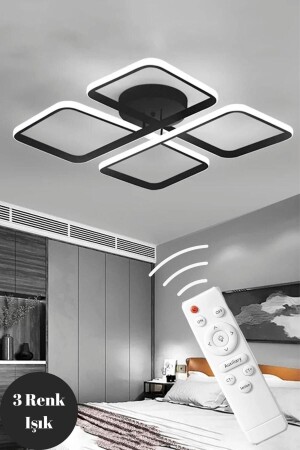 MNZ-Novem Black Plafone متولى عن بعد Ultra Super 3 Color Light LED شمعة novem-s-k-01 - Elektroyou