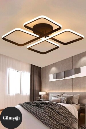 MNZ-Novem Black Plafonier Ultra Super Daylight LED شمعة نوفيم-s-02 - Elektroyou