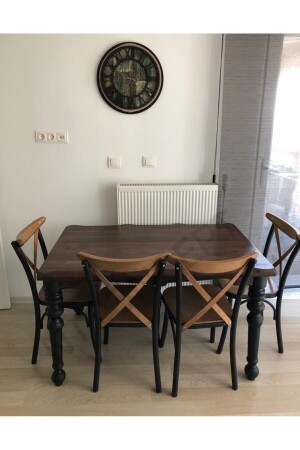 طاولة الطعام من الخشب الطبيعي من MNZ-Ntconcept - (طول 185 سم-عمق 85 سم-ارتفاع 76 سم-طاولة فقط) TYCXCAGI1N169 - NT Concept