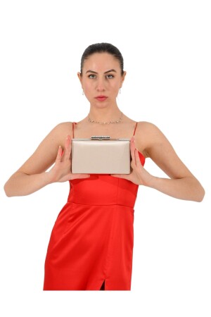 (MNZ-Nude) اللون (ساتين) حقيبة مساء النساء حقيبة مساء خطبة حقيبة زفاف - Biçanta