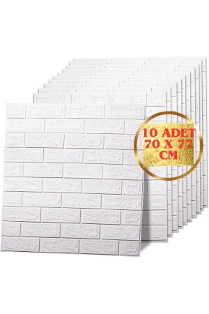 MNZ-Nw01 غلاف ذاتية التلصق 70x77 سم 10 قطع ورقة خلفية من البلاط الإسفنج - Renkli Duvarlar