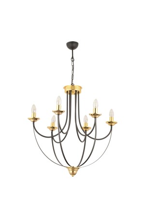 MNZ-Obito 6-piece أسود الذهب الحديث مصباح العلق غرفة النوم غرفة المعيشة الاحترافية شمعة 3693-06-GD - Apliqa