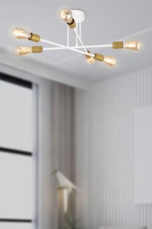 MNZ-Octopus 6-piece أبيض صالة صغار حديثة غرفة النوم المطبخ غرفة المعيشة الشنادل 3467-06-WH - Apliqa