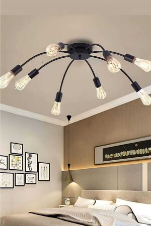 MNZ-Octopus 8-piece Black Modern Chandelier AHTPT-SYH-08 - BSA LIGHTING