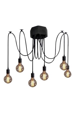 MNZ-Octopus Spider Chandelier. نملة نملة طرازات 6-قطعة نملة ZMR06 - Zümra Ahşap