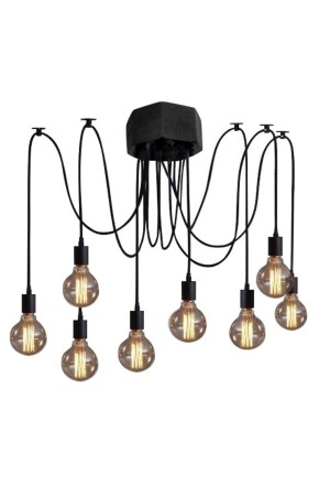 MNZ-Octopus Spider Chandelier 8 قطع ZMR17 - Zümra Ahşap