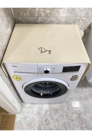 MNZ-Off White Dry Embroidered Drying Machine Cover المزخرفات المزخرفة الموضة - Hanles