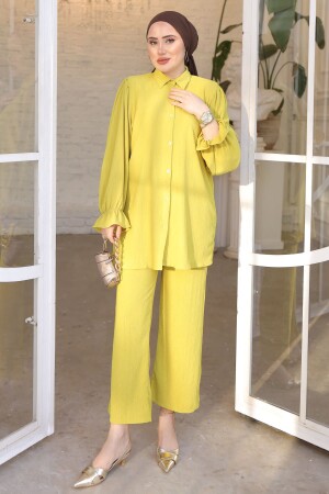 ملابس غلفة خضراء MNZ-Oil مع تفاصيل الذراع - İmajbutik