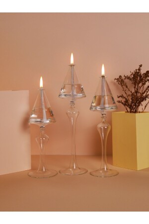 مجموعة من مصابيح الزجاج الشفافية من نظام MNZ-Olympos (3 مصابيح الزجاج - 200 مل زيت مصابيح 3 مصابيح) - Glassic