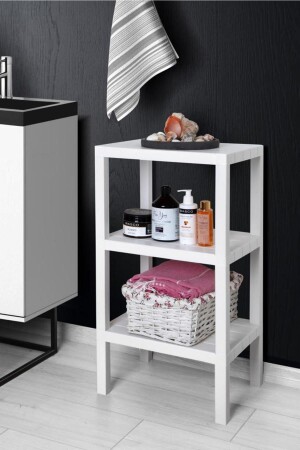 MNZ-Ombeg ديكوراتية 3 طبقات بلاستيكية متعددة الأغراض للمحطام منظمة فول بروت الكتب الكتب الأبيض 3 طبقات ombeg - Omaş Household Product