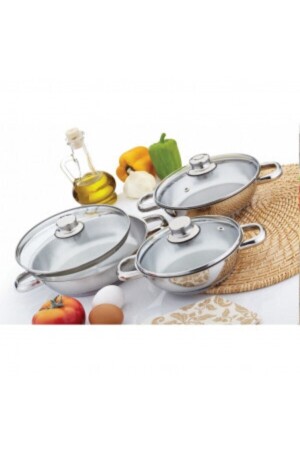 مجموعة من الـ MNZ-Omelet 6 قطع (مع غطاء زجاجي) - Gülsan