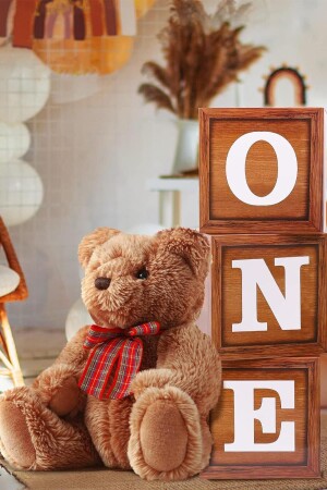 MNZ-One مكتوب الخشب تبدو المزخرفة الصندوق مفهوم عيد ميلاد - Patladı Gitti