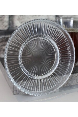 MNZ-Only Riva 6-piece Tea Plate لا كوبات متوافقة مع كوبات الشاي اليزياسية - Paşabahçe