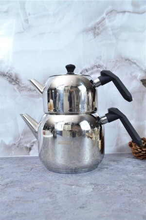 مجموعة من صناديق الشاي من الصلب من نوع MNZ-Opal متوسط الحجم الأسود OPA-6947 - Amboss