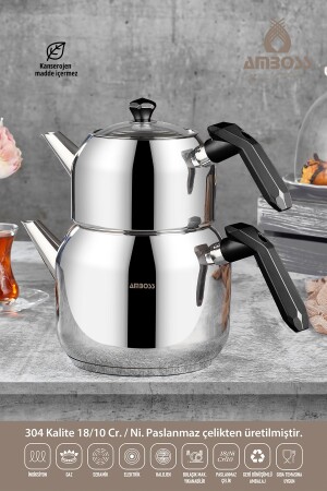 MNZ-Opal كبير الحجم ناجم الفولاذ المقاوم للصدأ مناسب لجميع الموقد Opa-6978 - Amboss