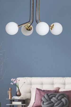 MNZ-Optical 4 قطع ذهبية سوداء جسد معدني زجاج أبيض تصميم فاخر الشنابل LZRNAVZ93 - Luzarana