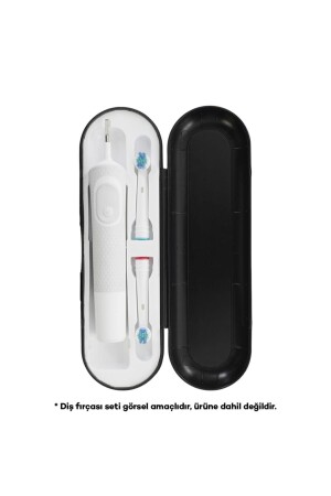 MNZ-Oral B كيس حماية فرشاة الأسنان الكهربائية - حاوية التخزين - صندوق سفر نظيف - أسود - Pi&Go