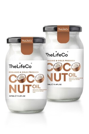 MNZ-Organic - زيت جوز الهند المضغوط بارد 337 مل - Thelifeco