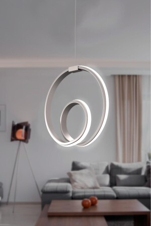 MNZ-Orjin Gray مصباح معلق واحد LED ضوء أبيض مضخم مضخم مضخم غرفة المعيشة المطبخ غرفة LED شمعة - Elektroyou