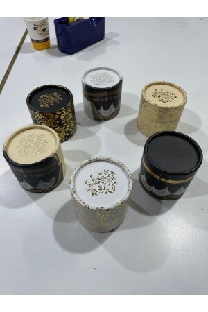 MNZ-Our 6-piece Gift Mini Cylinder Boxed Prayer Beads، القرآن الصغير و مجموعة زيكرماتيك الحجر - Classy