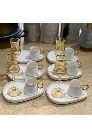 كوب قهوة من نوع MNZ-Oval مع طبق لخدمة 6 أشخاص 7583828929211 - Carmen Soft