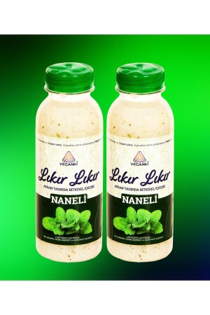 MNZ-(PACK OF 2) مشروب علفي مع شراب النعناع Ayran طعم 330 مل - Veganki