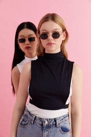 MNZ-Pack of 2 Turtleneck Sleeveless Neck Collar Zero Sleeve Neck Collar حجاب عنق عنق عنق خفيفة القطع - Mirach