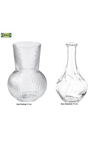 مجموعة من الزهور الزجاجية المزخرفة من MNZ-Padrag وVıljestark 2 17 سم - Ikea
