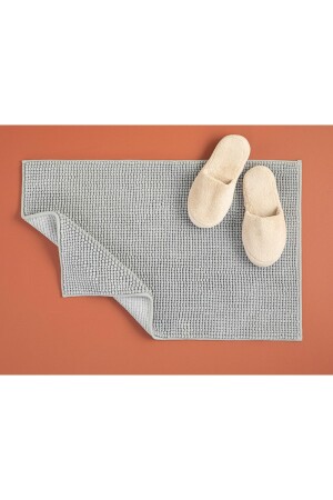 MNZ-Paige Polyester Pasta حمام غطاء 50x80 سم رماد 10035543 - English Home