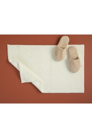 MNZ-Paige Polyester Pasta حمام غطاء 50x80 سم Ecru 10035543 - English Home