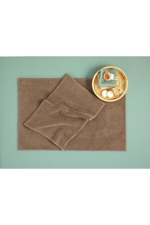 MNZ-Paige Polyester Pasta حمام المطبخ 60x90 40x60 سم براون 10035542 - English Home