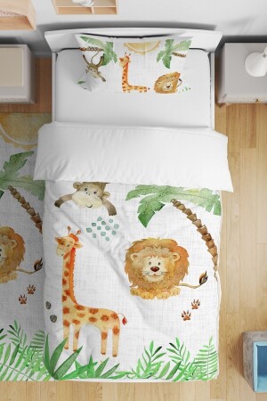 (MNZ-Palm Tree Safari) نمط واحد للأطفال الأسرة المعدة evnev00042 - Evpanya