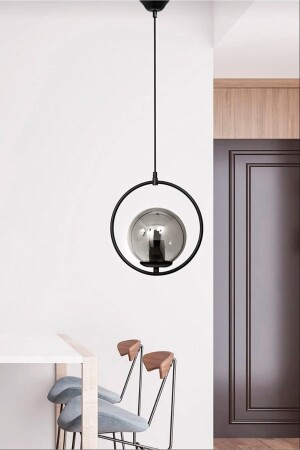 MNZ-Pandora الحديثة - زجاج واحد مدخن - شمعة سوداء - غرفة المعيشة - غرفة المعيشة - غرفة النوم A89 - VEDA AVİZE