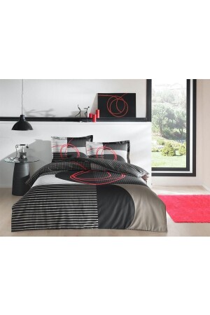 MNZ-Pandora Brown Double Cotton Satin Duvet Cover Set 740-1000044333002 - Taç