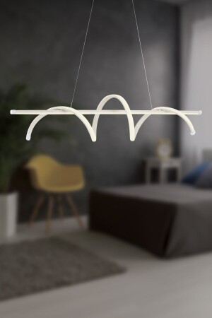 كريم MNZ-Pane عصري LED شمعة أبيض غرفة المعيشة غرفة المطبخ قاعة غرفة الطعام Led شمعة طاولة الطعام Led شمعة - Dekorluna