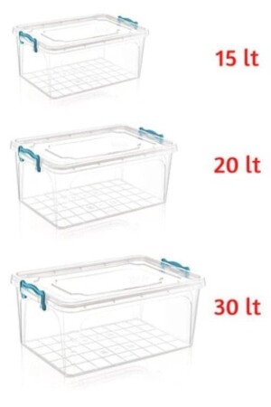 (MNZ-Pantry Box) حاوية تخزين 15'lt 20'lt 30'lt حاوية تخزين 15'lt + 20'lt + 30'lt - YEDİKARE