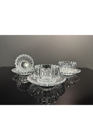 MNZ-Papatya 12 قطعة طاسة خفيفة مجموعة عرض حامل - Genel Markalar