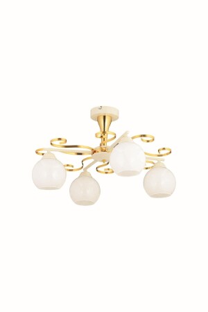 MNZ-Papatya 4 قطع ذهبية شمعة حديثة G-630-4G - Trendylight