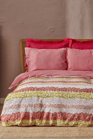 MNZ-Pari Noniron Double Duvet Cover Set Red 200 22.01.0136 - Karaca Home