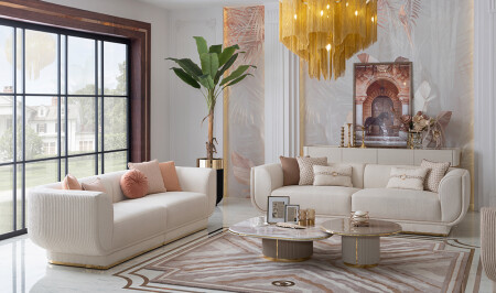 كراسي MNZ-Parma Set تيتانيوم - Cadde Yıldız