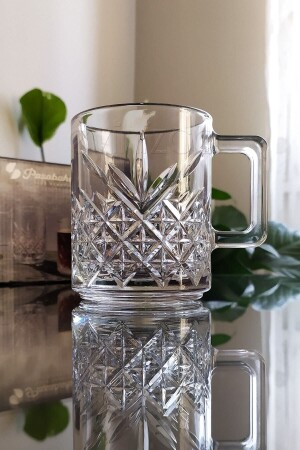 MNZ-Paşabahçe مجموعة من 2 55462 كوبات الشاي والنسكافيه مع الملاهي P1504S1796 - evinizce